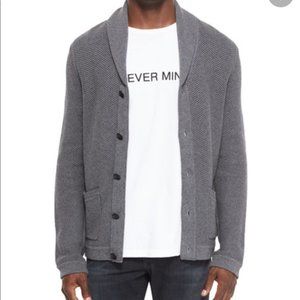 Rag & BoneAvery Shawl-Collar Knit Cardigan sweater Charcoal sz lg